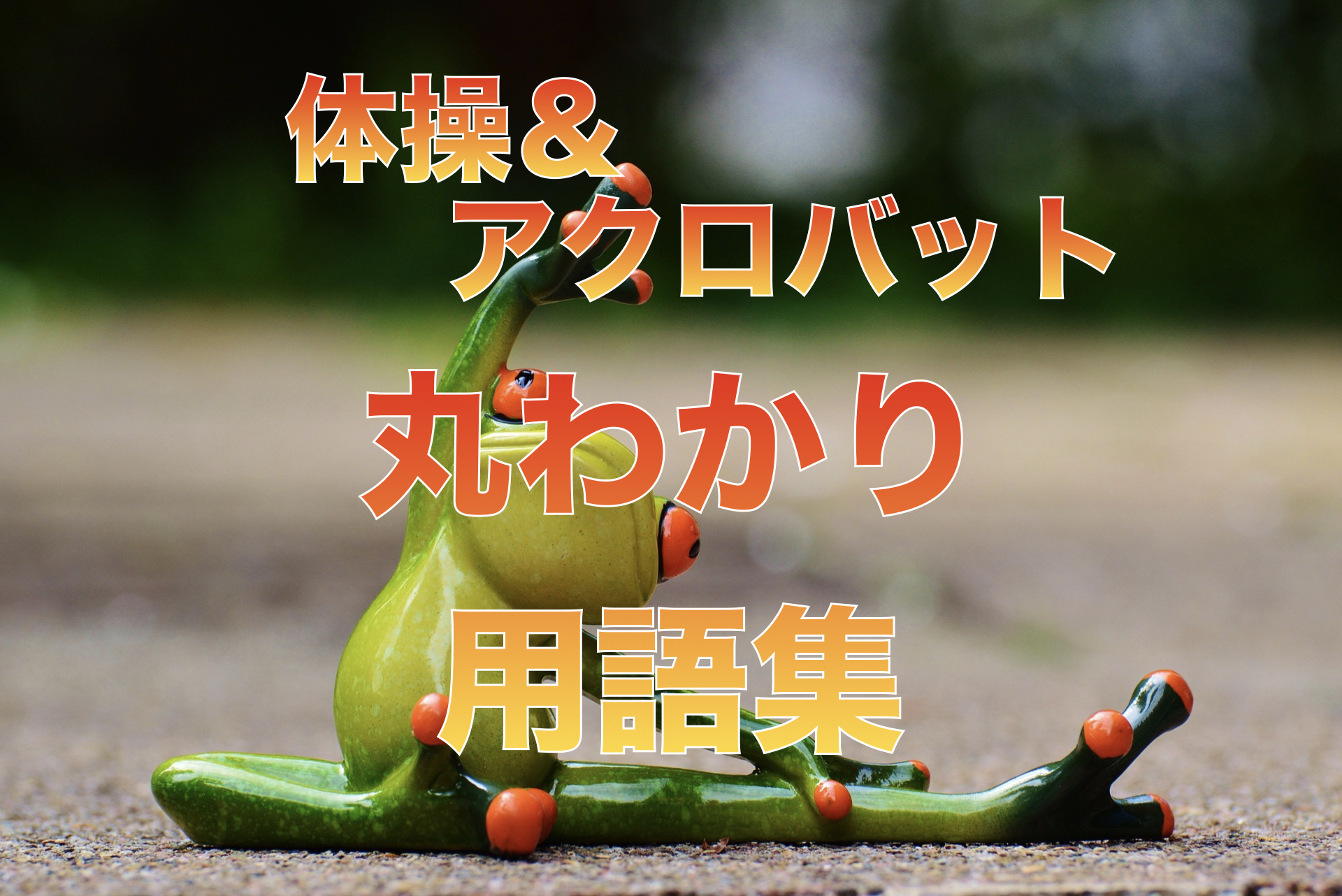 保存版 体操 アクロバット技用語集 ５０音順 にわかりやすく解説 バク転アクロforeal フォーリア